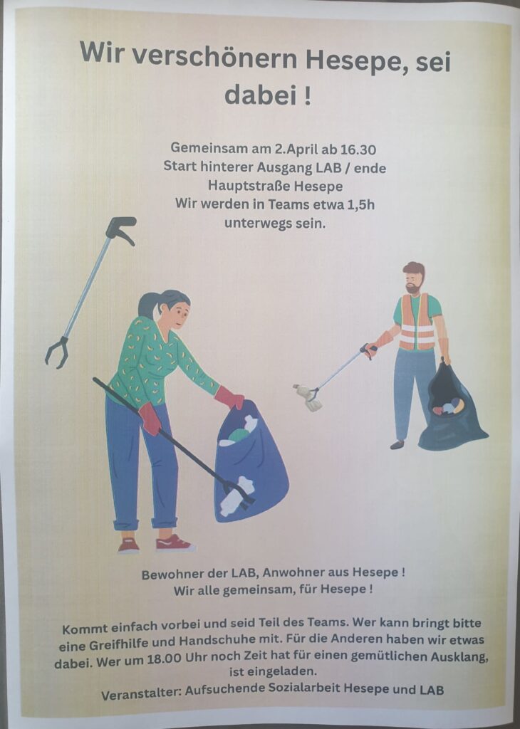 Wir verschönern Hesepe, Sei dabei